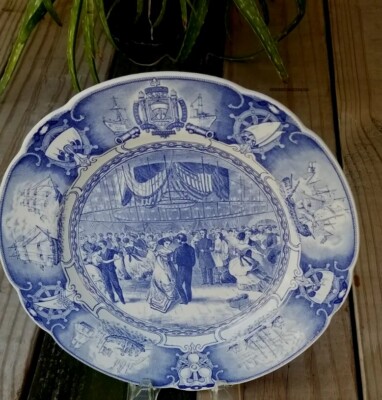 Wedgwood USNA United States Naval Academy HOP 1869 Plate ~ BLUE | eBay