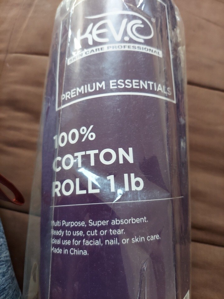 Kev.c 100% Cotton Roll 1lb for Professional Skin Care Use
