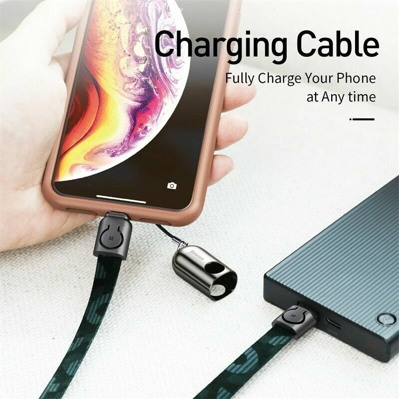 480Mbps Lanyard USB Data Cable Portable Fast Phone Charge for iPhone 2.4A - Image 3 of 4
