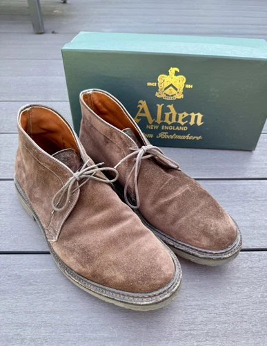 Alden no. 1273S brown suede Chukka Boots sz. 9D - with box!