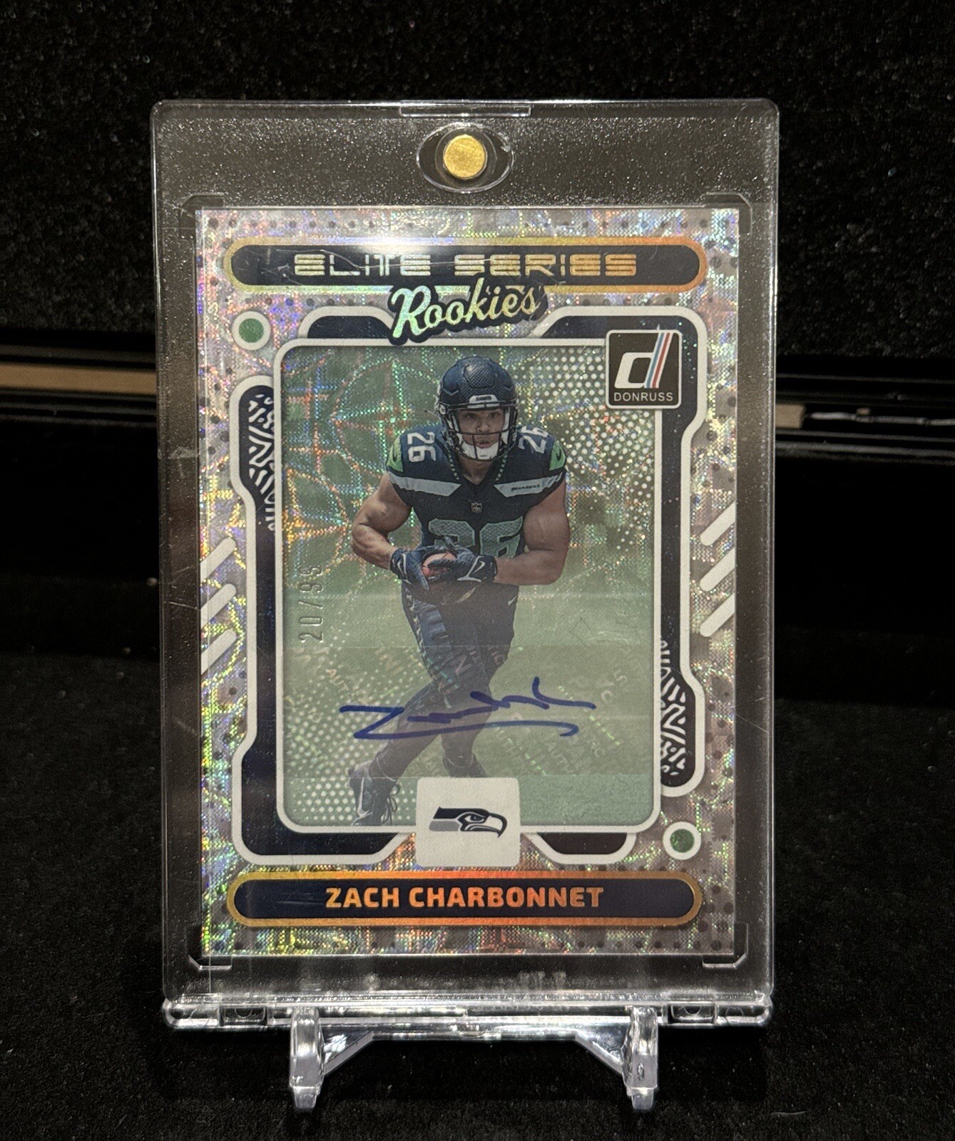 2023 Panini Donruss Zach Charbonnet Elite Series Rookies Auto /99 Seahawks