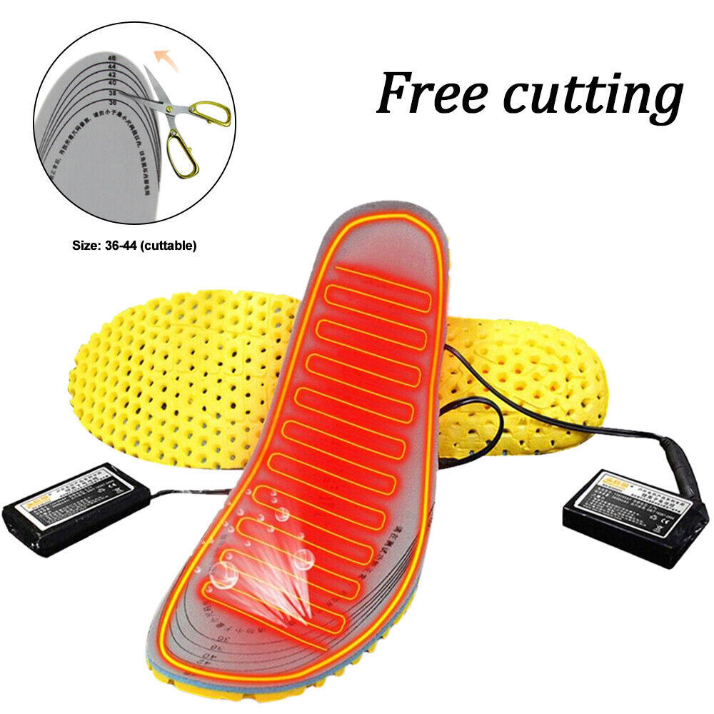USB Electric Heated Shoe Insoles Sock Feet Heater Winter Warmer Insole