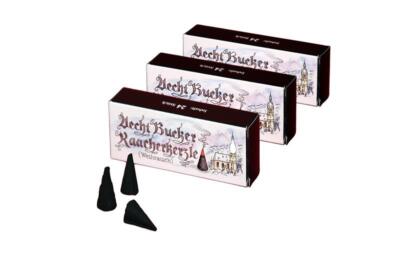 Bucker Räucherkerzen Weihrauch 3er Set Duftkegel für Räuchermännchen Erzgebirge