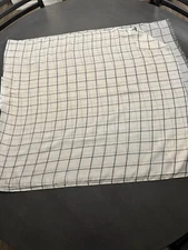 Rachel Pally 100% Polyester Ivory Grid Design Scarf  32” X 70”