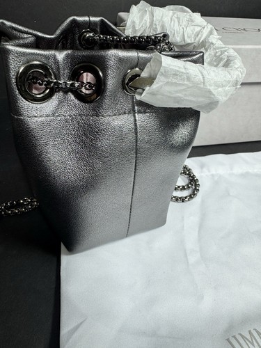 Jimmy Choo Micro Bon Bon Bag Silver/silver New With Tags (Rv) - Picture 11 of 21