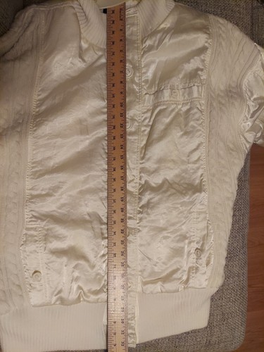 Vintage I B Diffusion Puff Coat Winter Jacket All White/ Womens 1X Oversized - Picture 10 of 11