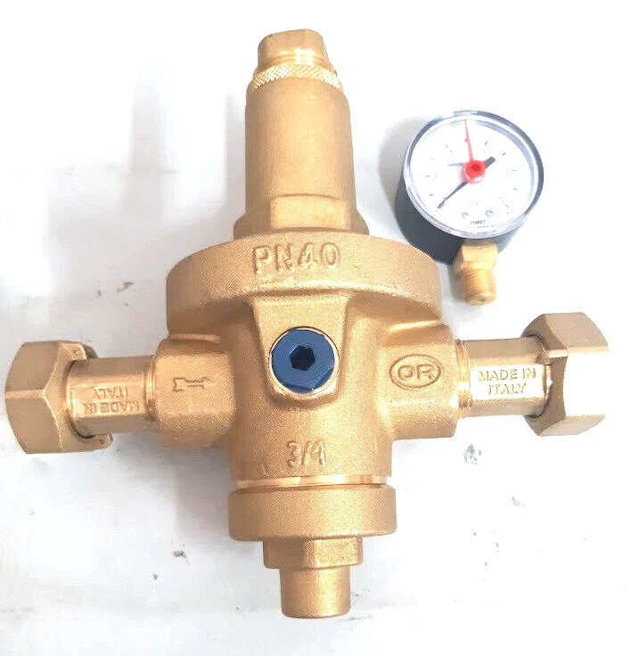 RIDUTTORE DI PRESSIONE 3/4" PN 40 RIGAMONTI 204.020 MANOMETRO E BOCCHETTONI - Immagine 2 di 4