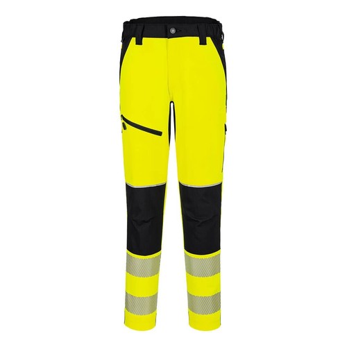 Men's PW3 Hi-Vis Lightweight Stretch Trousers Water-Resistant Work Pants T140 UK - Picture 3 of 12