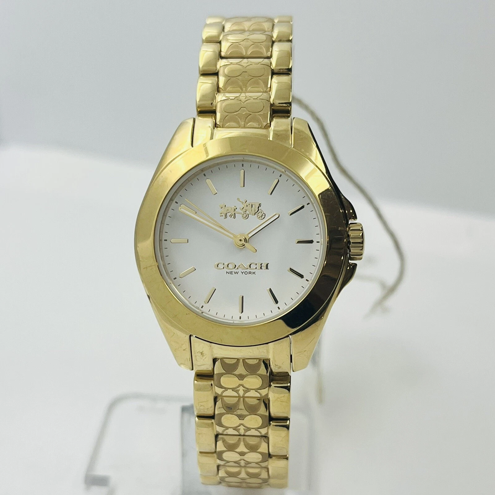 Orologio COACH Tristen Donna Quadrante Bianco Oro Acciaio Inox 3ATM 28mm 14502185