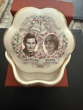 Palissy Royal Worcester Spode Charles Diana 1982 Ringtons Trinket Box
