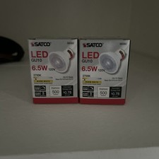 Satco S9382 6.5W 50W MR16 LED 40 Flood 2700K 120V GU10 2 Pack