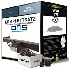 Für VW T5 Pritsche,Fahrgestell Anhängerkupplung starr +eSatz 13pol 2009-2015 AHK