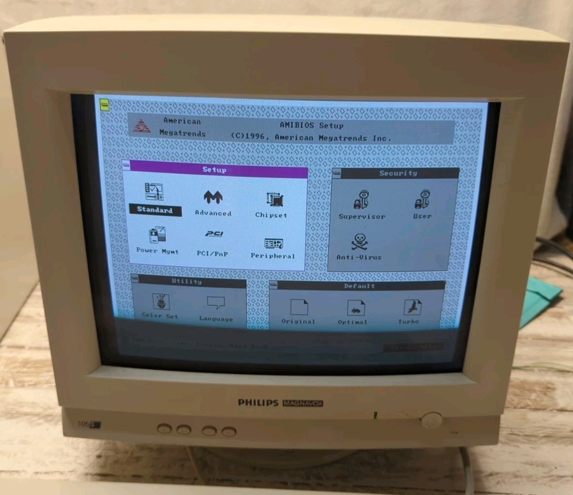 PHILIPS モニター　ジャンク Philips CRT Monitor Vintage 105S Tested Vintage 1998 Retro Gaming