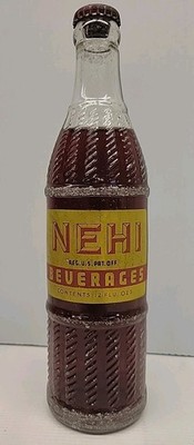 Vintage Nehi Cherry Beverages 12oz ACL Bottle Menominee MI Filled & Capped ~9.5''