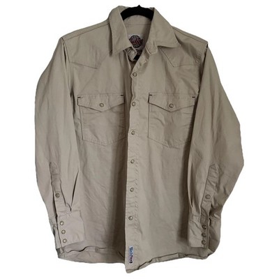 Cowboy Work Wear WorkFlex Shirt Mens S Western Pearl Snap Long Sleeve Ranch Wear