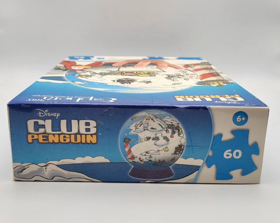 Disney Club Penguin Esphera 3D Puzzle Ball 60pc 2009 Jigsaw Collectible Complete - Image 3 of 4
