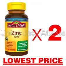 Nature Made Zinc 30mg 100 tablets x 2 bottles exp 07/2026 - LOWEST PRICE