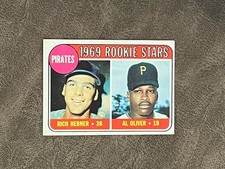 1969 Topps Pirates Rookie Stars Al Oliver Rich Hebner #82 NM Vintage RC!!