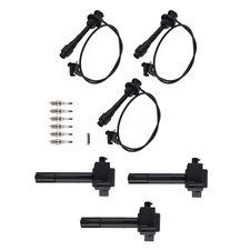 3 Ignition Coils + 6 Spark Plugs + Wires for Toyota Solara Sienna 3.0L 1998-2003