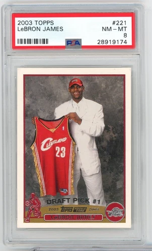 Lebron James RC 2003 Topps #221 PSA 8 - Cavaliers