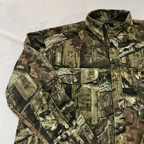 Browning Shirt Mens Extra Large Green Camouflage Odorsmart Break Up Infinity - Picture 2 of 23