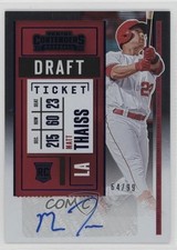 2020 Panini Contenders Draft Ticket Blue 64/99 Matt Thaiss #140 Auto w5b