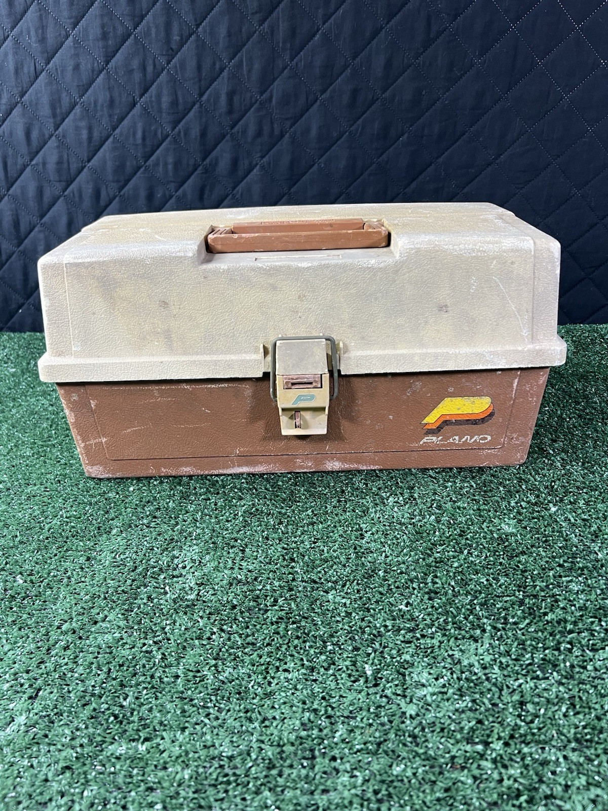 Plano 5303 Hard Case Plastic Fishing Tackle Box Brown Beige 