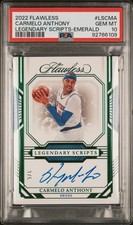 2023 Flawless Carmelo Anthony Legendary Scripts Auto Emerald (3/5) PSA 10