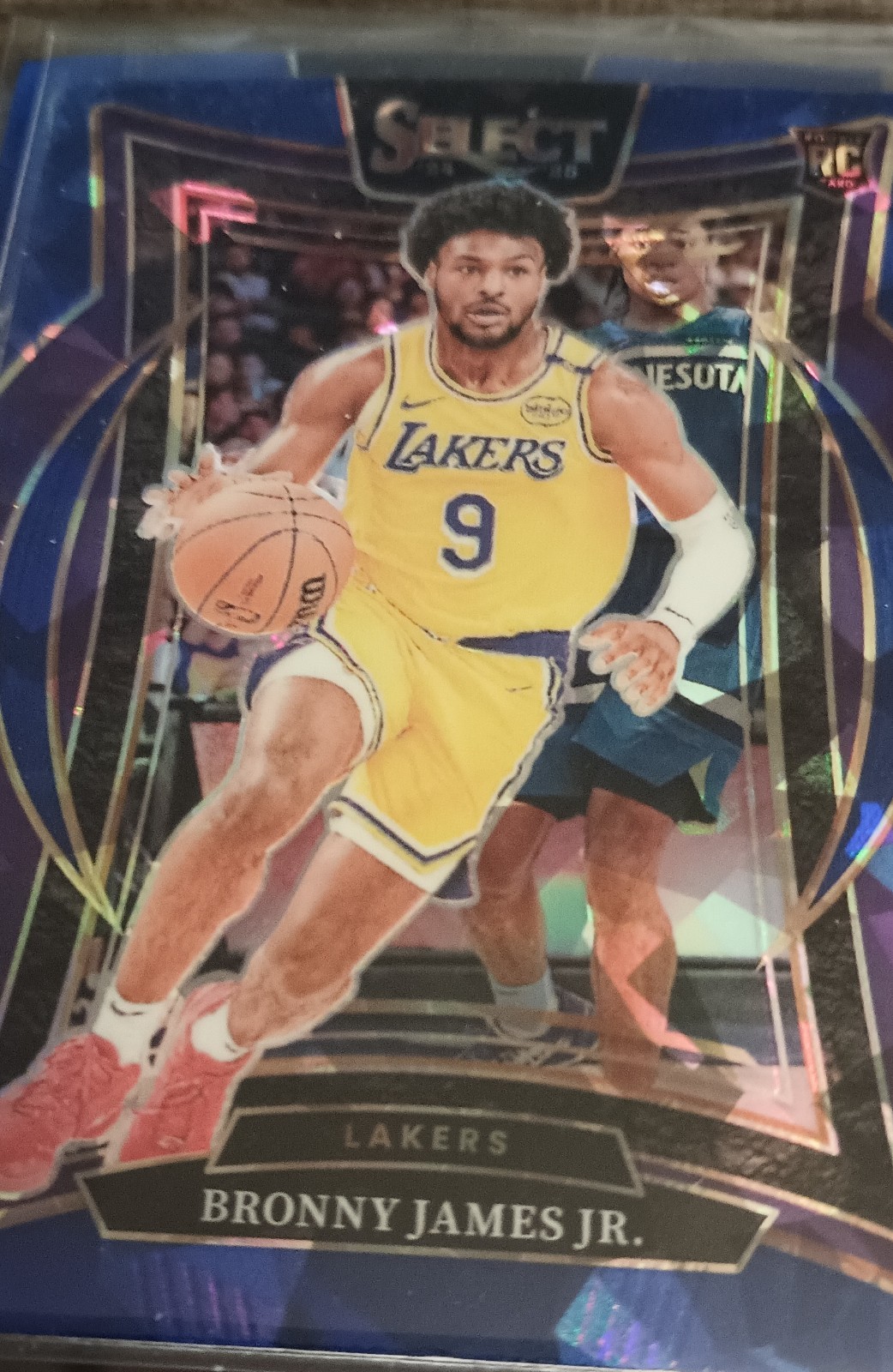 2024-25 Panini Select - Concourse Bronny James #90 Blue Cracked Ice Prizm (RC)