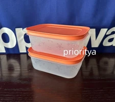 Tupperware Freezer Mates PLUS Snowflake Small Container 450ml Set of 2 New