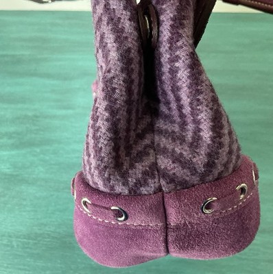 COACH Vintage Y2K SoHo Signature C Purple Tweed Top Handle Bag
