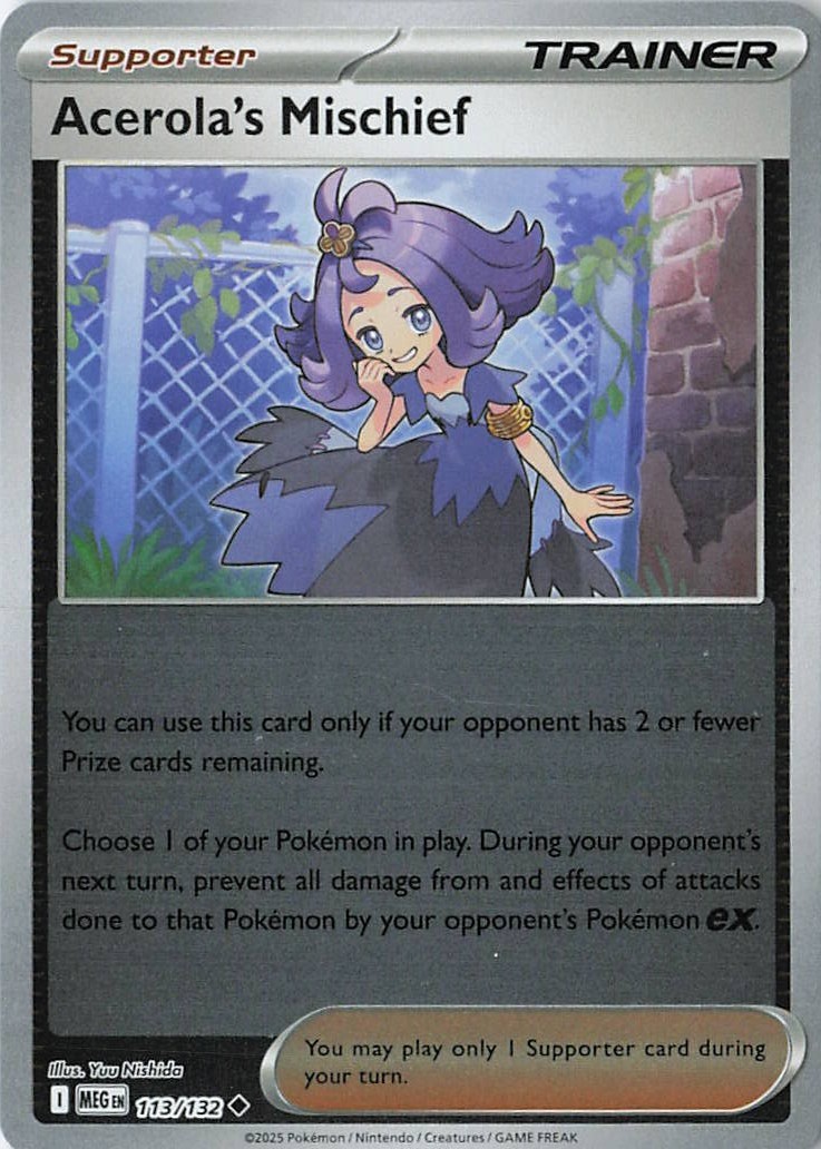 Acerola's Mischief - 113/132 ME01: Mega Evolution Reverse Holo NM