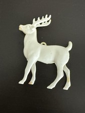 Vintage 1950s Hard Plastic Celluloid Reindeer Christmas Ornament Deer Figurine