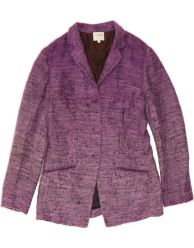 ARMANI Womens 3 Button Blazer Jacket IT 46 Large Purple Flecked Acrylic WU10 - 第 1/3 張圖片