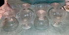 8 HAZEL-ATLAS Florentine Poppy No. 1 Clear Glass Sherbets, Depression Glass, EXC