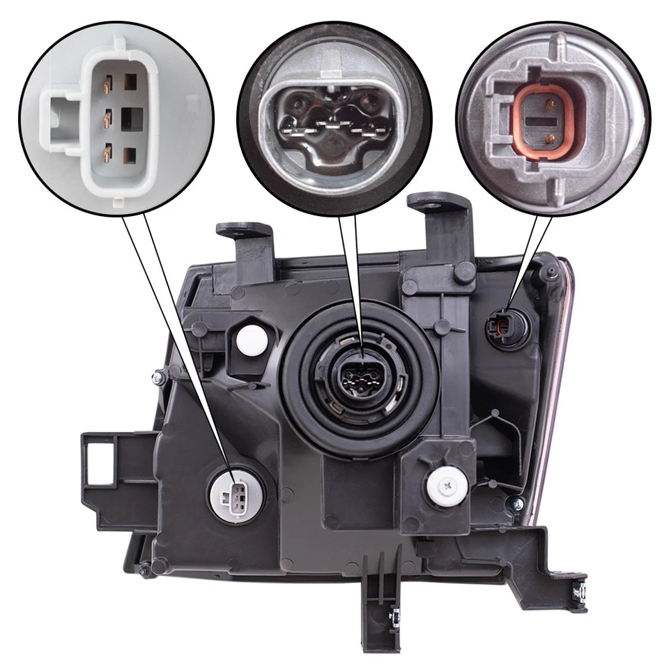 Headlight For 2005-2015 Xterra S/X Models w/ Black Bezel Set 26010ZL00A - Imagem 4 de 4