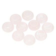 10 Pcs Natural Large Hole Gemstone Beads for DIY Jewelry Craft, Crystal Pink