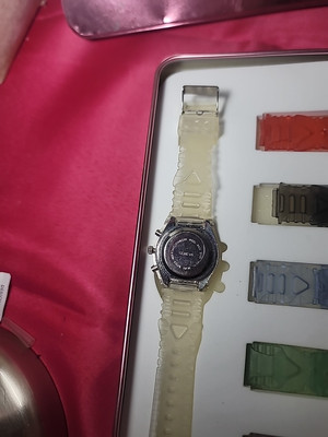 Vintage Geneva Watch Box Set 6 Interchangeable Bands And 