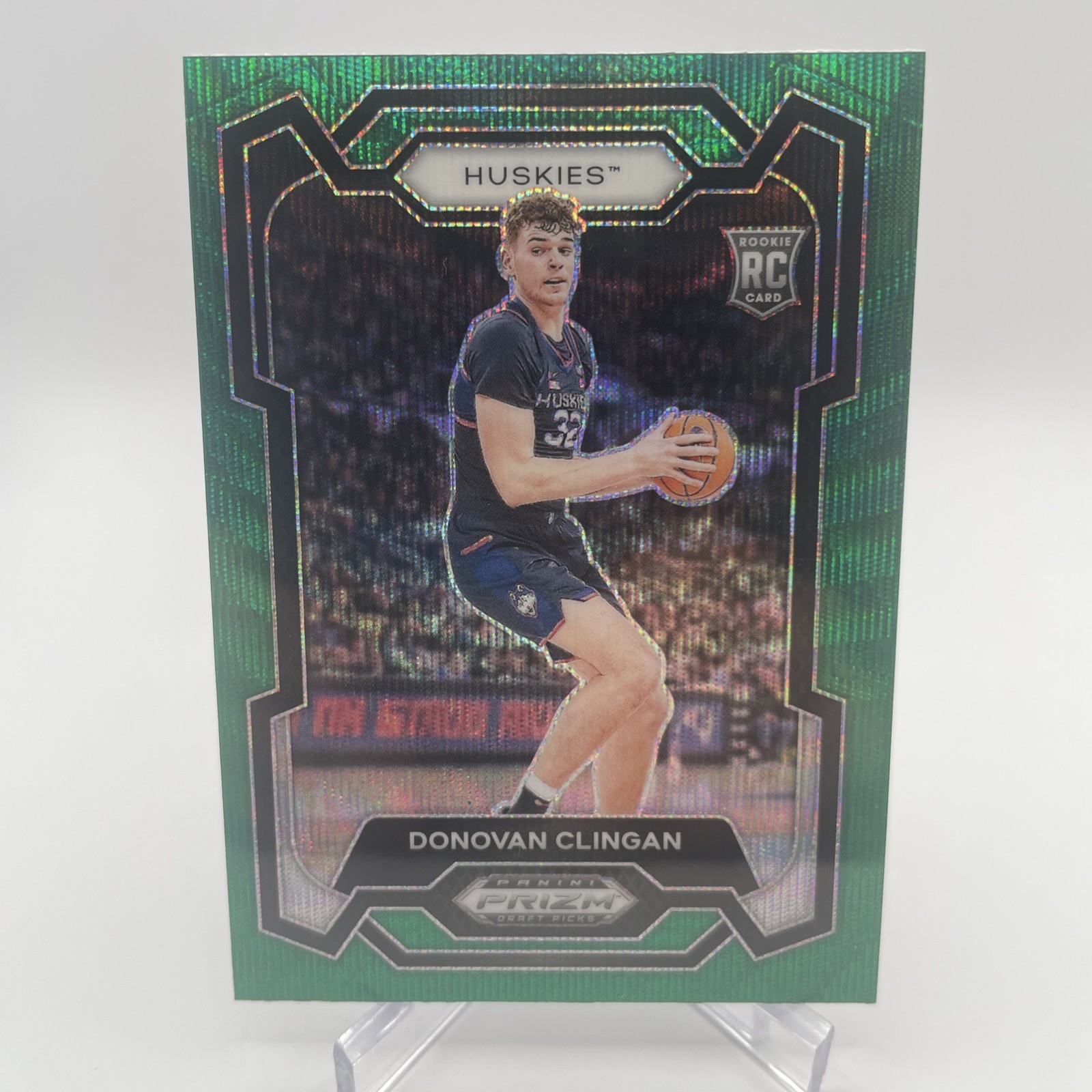 2024 Panini Prizm Draft Picks - Donovan Clingan #95 Green Wave Prizm (RC)