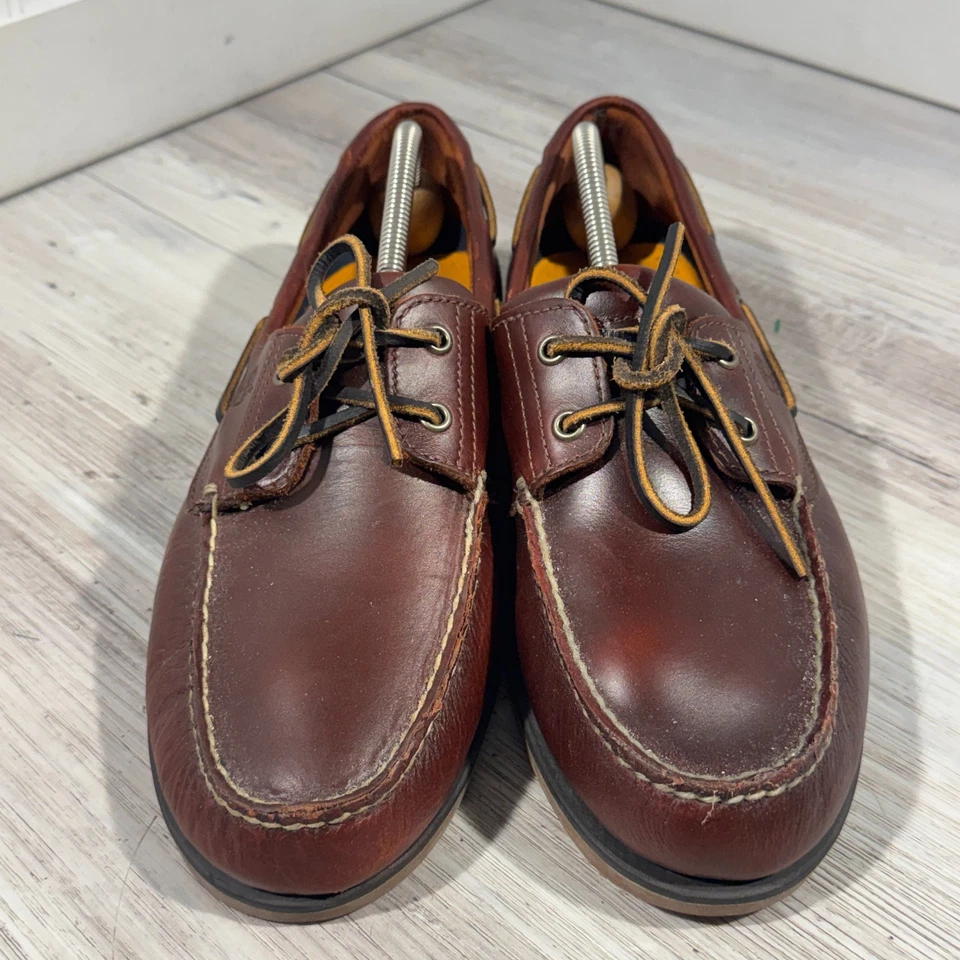 Timberland 2 Ojos Barco Zapatos Para Hombre 12M Mocasín Mocasines 25077 Usado en Excelente Condición Foto 3 de 4