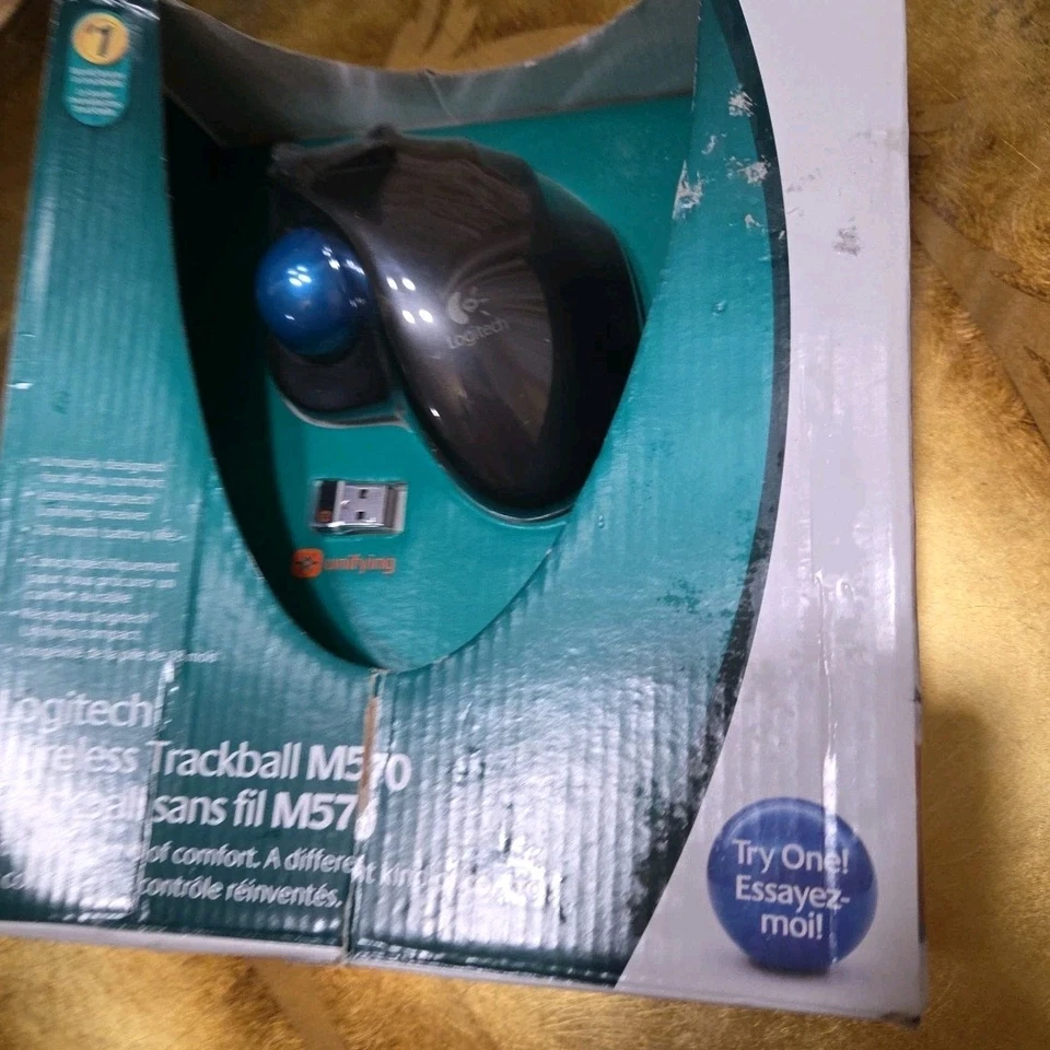 Logitech M570 Wireless Trackball Mouse - New in Box - Image 2 of 4