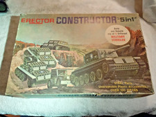 USED GILBERT ERECTION CONSTRUCTOR 5IN1 MILITARY VEHICLE SET IN ORIGINAL BOX