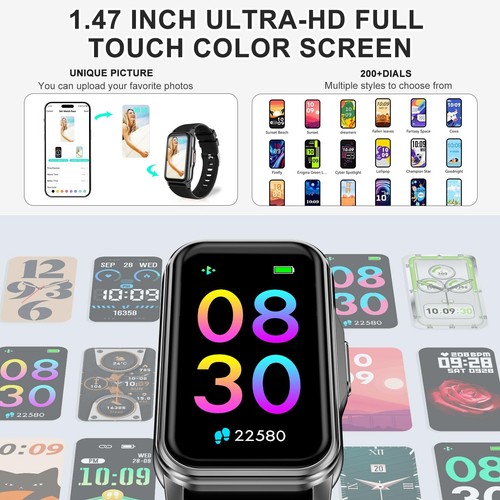 Fitness Tracker, Blood Pressure Watch with 24/7 Heart Rate, Sleep Blood Oxyge... - Picture 4 of 7