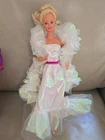 Mattel 1983 Vintage Crystal Barbie Doll Original Dress & Boa + Jewelry Glam