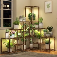 Large Corner Plant Stand with Grow Light, Pla...
