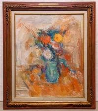 Ion Musceleanu (Romanian) "Still Life" Oil Painting 12F / Signed Framed For