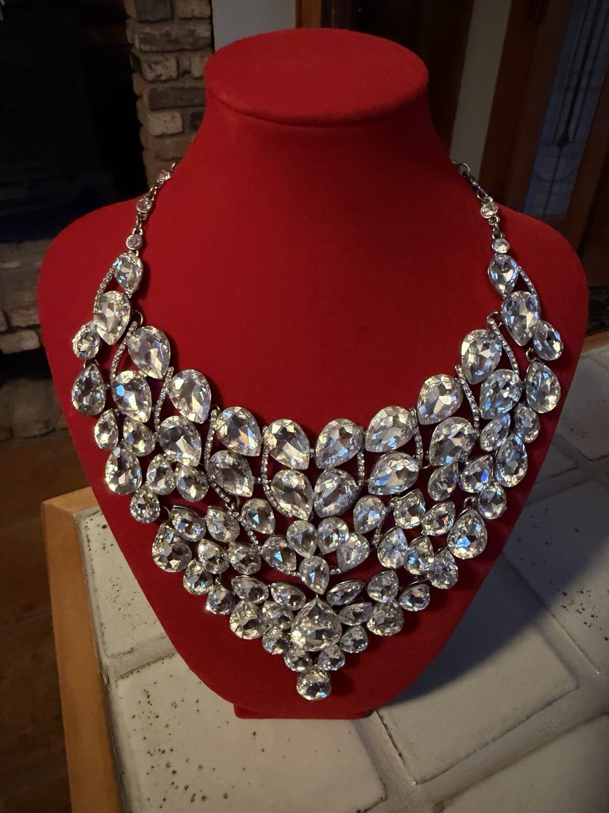 Substantial Clear Crystal Rhinestone Necklace  St… - image 2