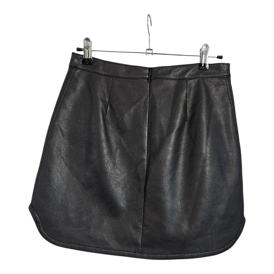 BCBG Maxazria веган кожи Sabrina юбка черный размер XXS карманы молнии акценты - Изображение 2 из 4