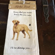 Yellow Labrador Dog Kitchen Towel. Soft Highly Absorbent Gifts 18"×26"