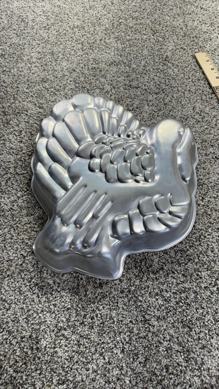 Vintage Wilton Turkey Cake Pan Mold 502-2634 Aluminum Thanksgiving Baking 1979